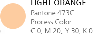 Light ORANGE,Pantone Cool ,Gray 11 C,Process Color : K 85